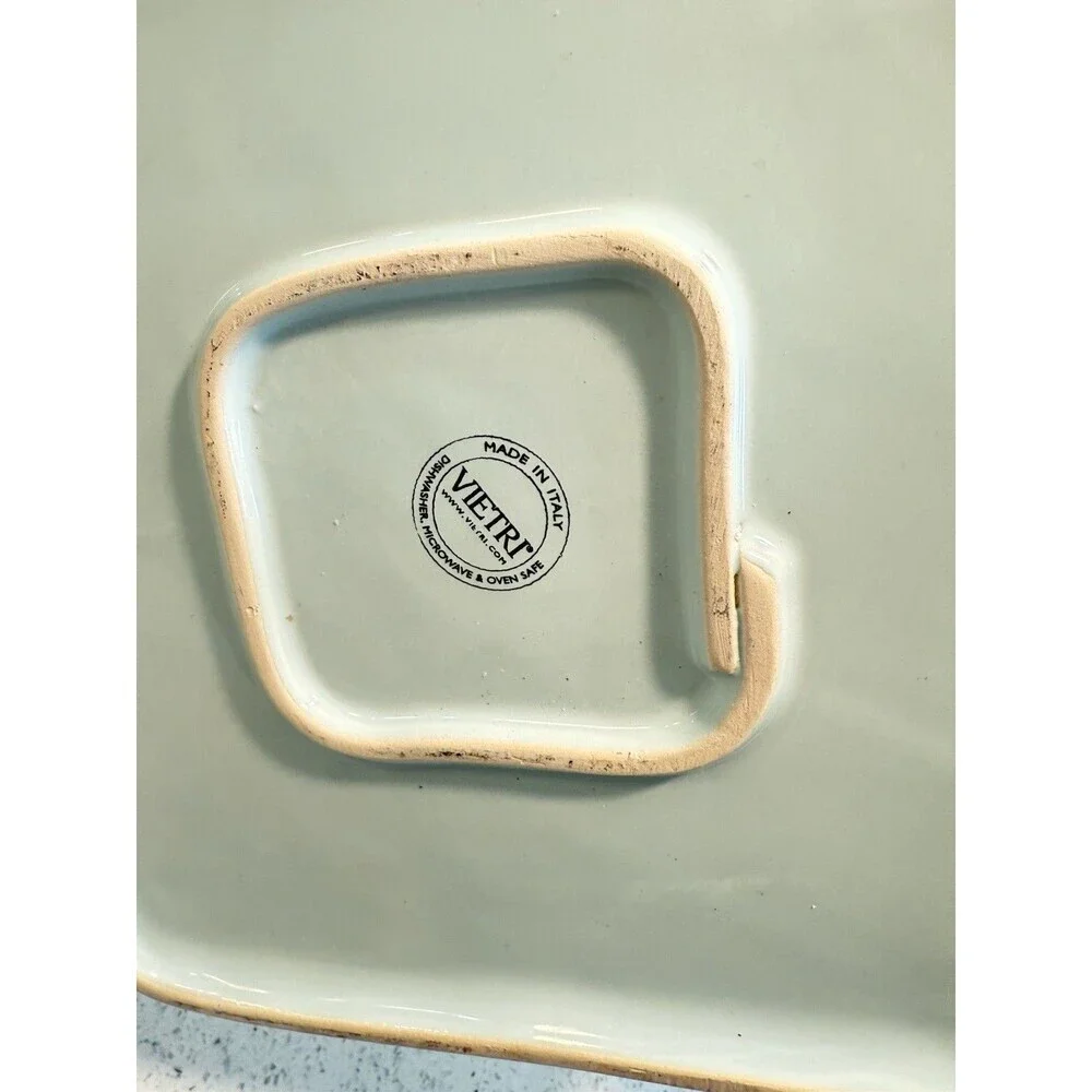 Vietri Italian Rectangle Ceramic Baking Dish Aqua 8